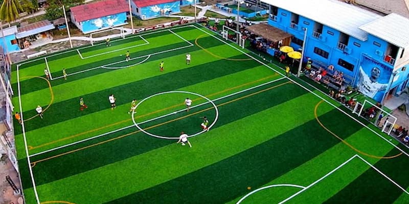 Ukuran lapangan sepak bola untuk 7 hingga 9 orang